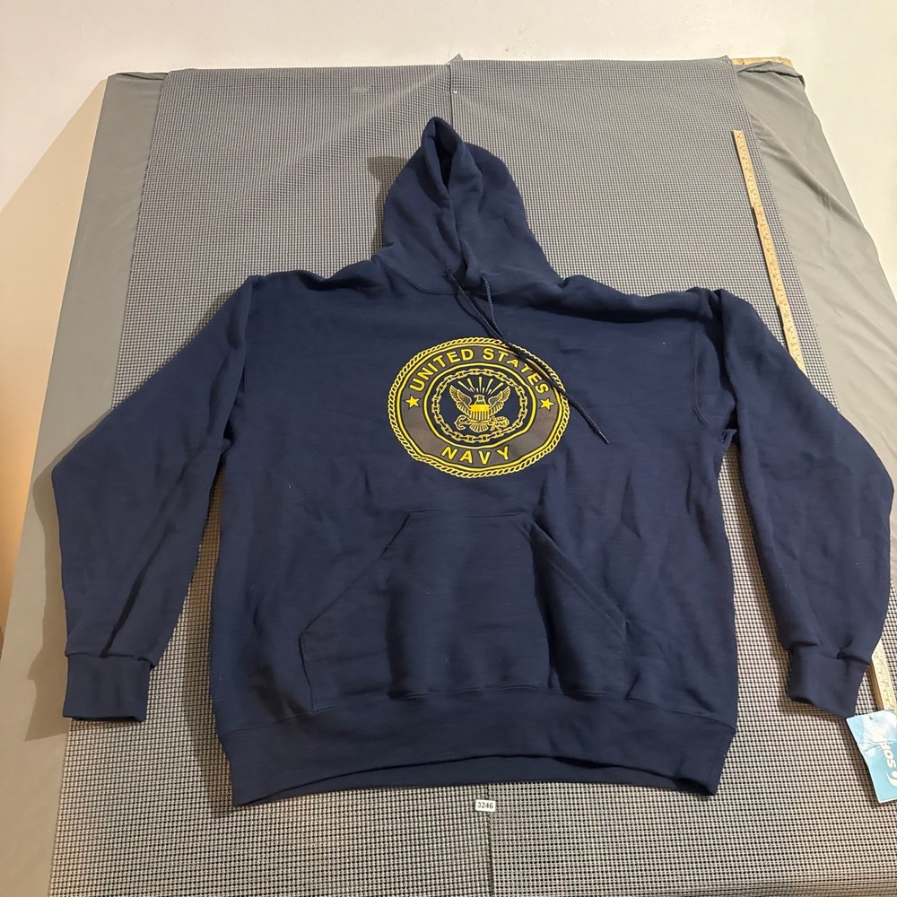 Soffe US Navy Originals Hoodie Sweatshirt XL Navy Blue Made in USA Pullover